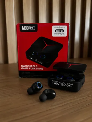 Fone Bluetooth 5.3 Stereo M90 Pro Gamer/Esportivo
