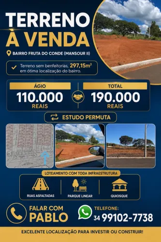 Vendo terreno no Bairro Fruta do Conde