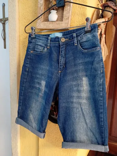 Bermuda jeans feminina com lycra 38 ( TNG)