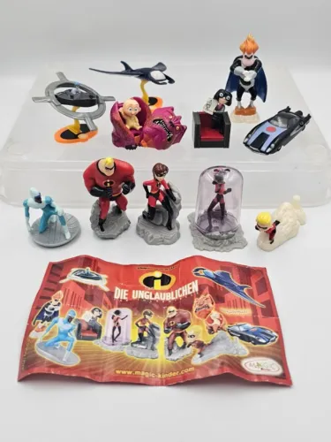 Coleção Completa Kinder Os Incríveis Disney Pixar - 11 Peças + Folheto Original