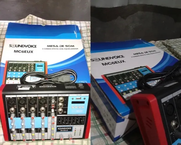 Mesa de Som Soundvoice MC6EUX - 6 Canais | USB, Bluetooth e Efeitos