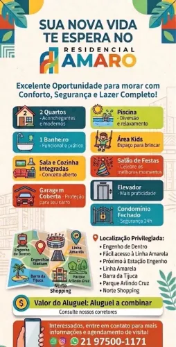 Aluguel de apartamento residencial Amaro , bairro encantado