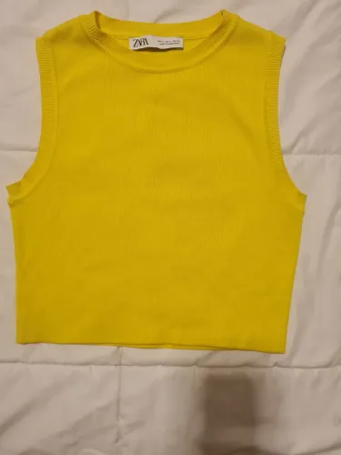 Vendo lindo croped Zara amarelo limão siciliano M