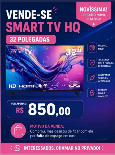 Vende-se uma teve nova na caixa so pegar e usar