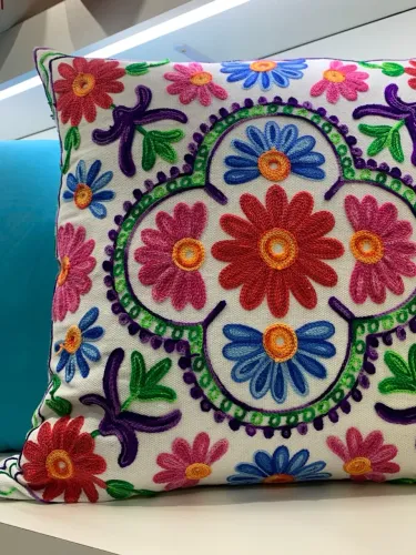 Capa de almofada bordada