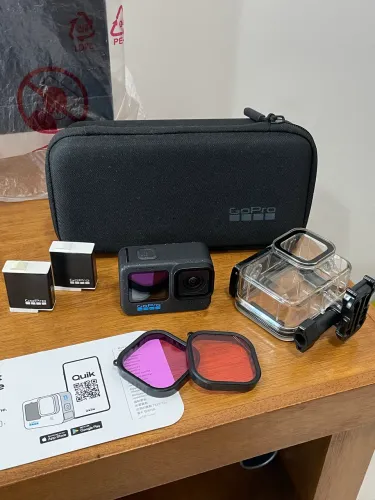 Gopro 12 com case e filtros