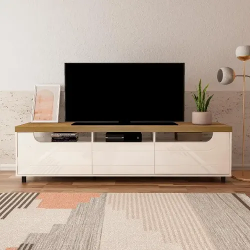 Rack Para Tv Até 75" Mercury Cinamomo / off White - Artely - CAB SALVADOS