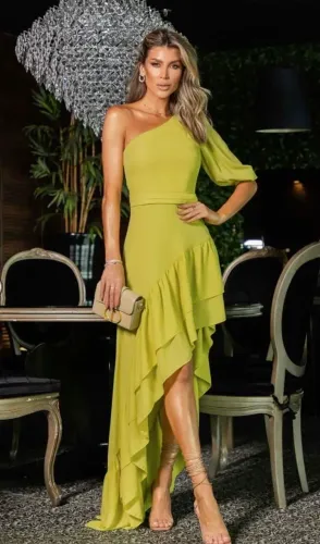 Vestido de festa ombro só -Lala Dubi 