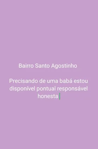 Disponível como babá