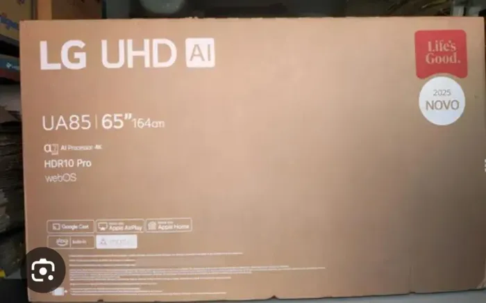 SMART TV LG 65" UHD IA LACRADA COM NOTA E GARANTIA PELO FABRICANTE 