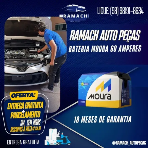 Bateria Moura 60 Amperes PROMOÇÃO