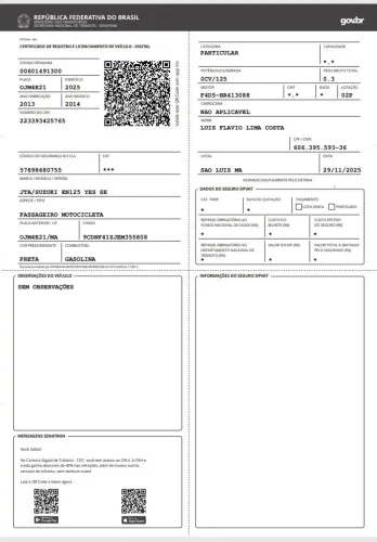 Vende-se Suzuki 125 partida elétrica Ano: 2013 / 2014 Documento: 2026 na mão