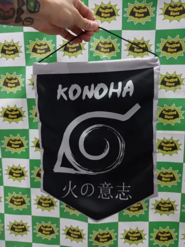 Bandeira Konoha - NerdDog Store - Naruto Shippuden Vila da Folha Sasuke Hokage Kakashi
