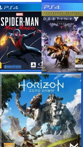 Vendo 3 jogos ps4 Homem- aranha, Horizon 