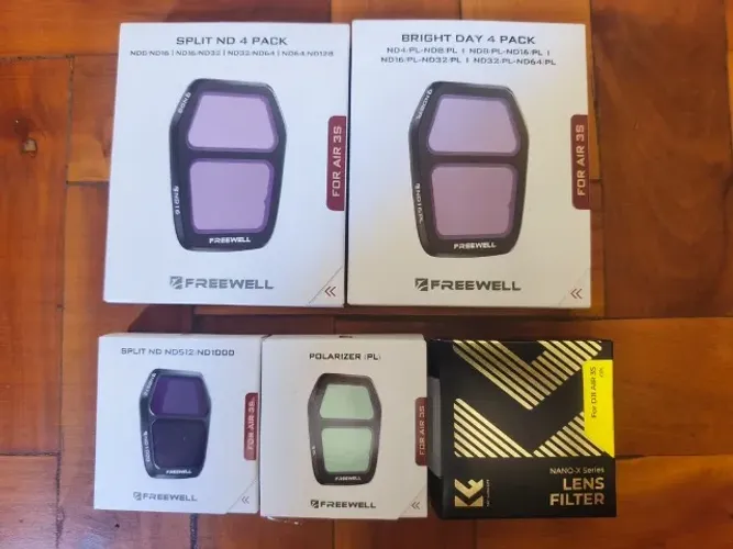 KIT DE FILTROS ND FREEWELL NOVOS PARA DRONE DJI AIR 3S