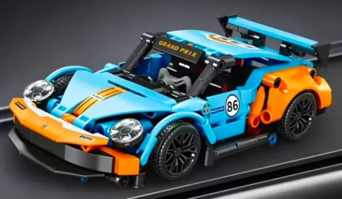 carrinho de corrida blocos de montar estilo lego porsche