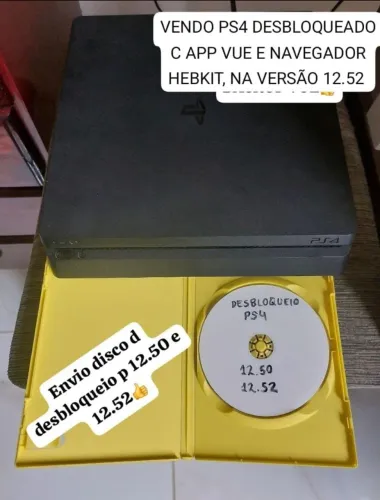 PS4 SLIM DESBLOQUEADO 12.52 DESBLOQUEADO C VUE E HEBKIT