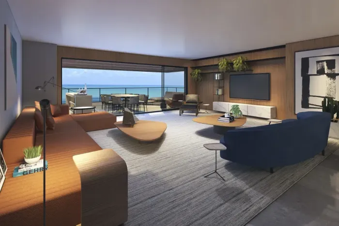 Apartamento para Venda - 4 Suítes Varanda Gourmet Beira-mar no Edifício Ville de France- T
