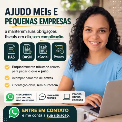 Organização fiscal para pequenos negócios e MEI ? atendimento online