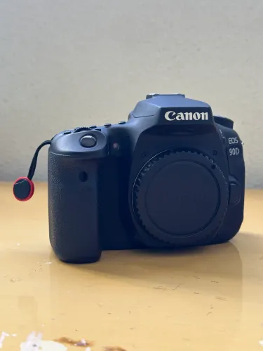 Canon 90D Seminova na caixa com bateria extra
