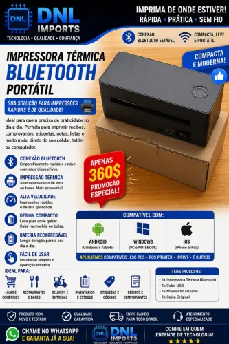 Impressora térmica bluetooth 