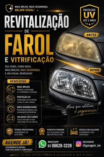 RESTAURAÇÃO E VITRIFICAÇÃO DE FAROL