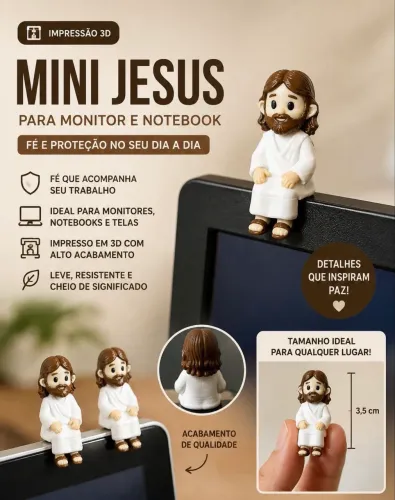 Mini Jesus para monitor e notebook