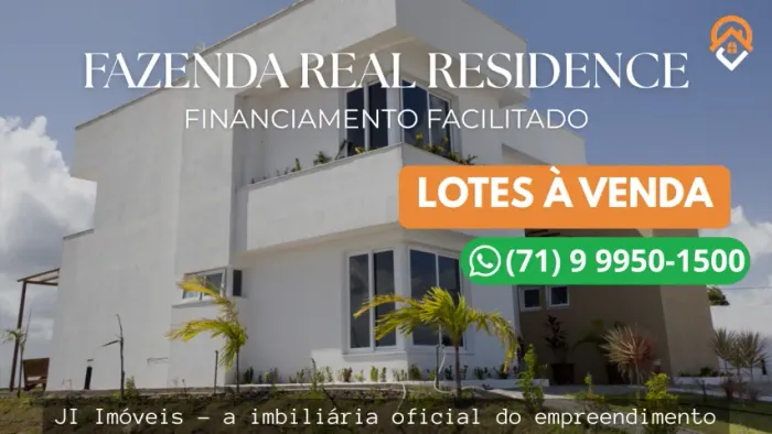 Terreno/lote à venda no melhor condomínio da Bahia Fazenda Real (imobiliária oficial)