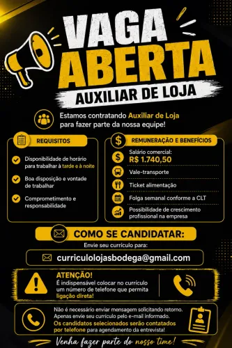 Oportunidade de emprego 