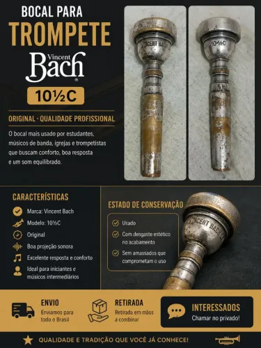 Bocal de trompete Vicent Bach