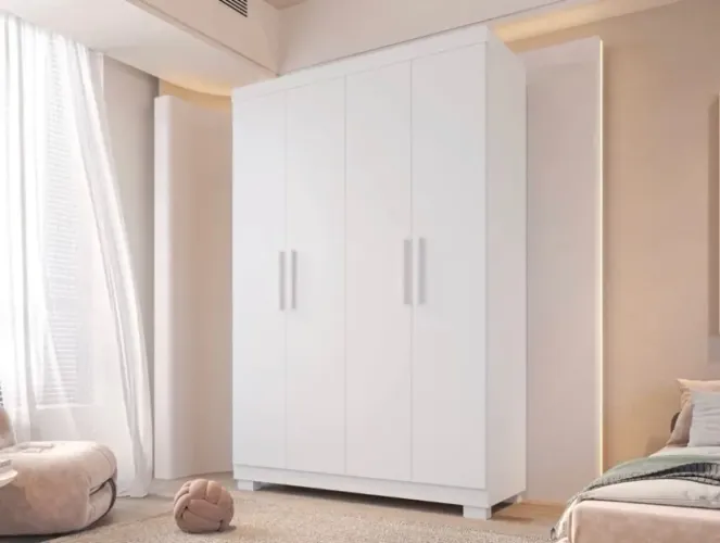 Guarda Roupa Lana ACP 100% MDF, 04 Portas e 02 Gavetas - Entrega Imediata;