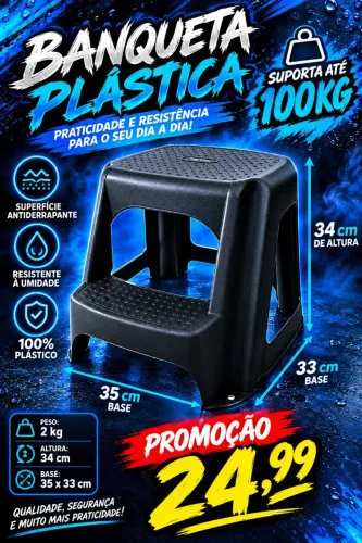 Banqueta de 2 degraus