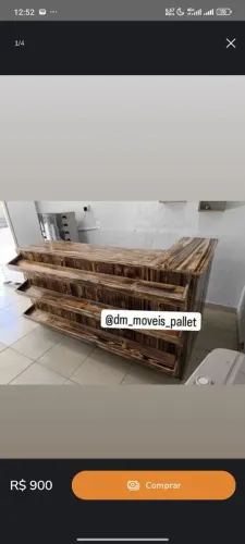 Balcão caixa comercial de pallet 