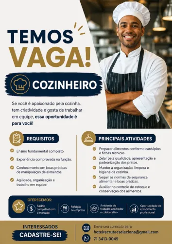 COZINHEIRO NÍVEL 1