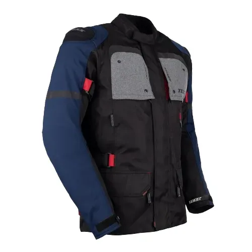 Jaqueta Parka Texx Armor Masculina - Azul e Cinza - somos loja, parcelamos