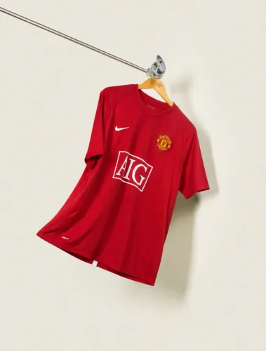 Camisa Manchester United 2007/2008 Home Nike Original | AIG | Tam. XL