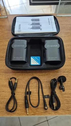 Microfone Sem Fio BOYA BY-WM4 Pro Completo + Estojo Original