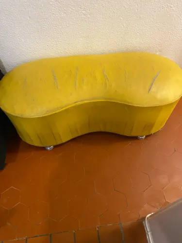 Puff amarelo 2 lugares 