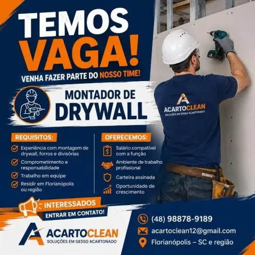 Contrata se montador e meio oficial disponibilidade de horário início imediato