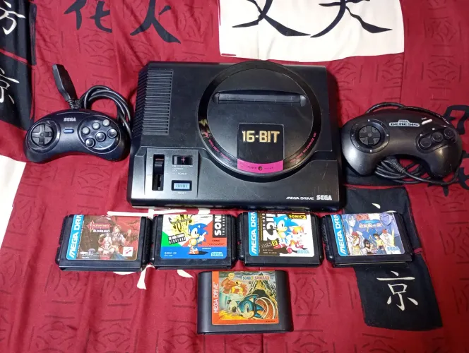 Mega drive japonês 16 bits completo