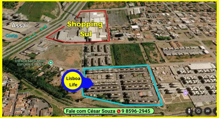 Alugo apto térreo sem quintal bem próximo ao Shopping Sul no Lisboa Life