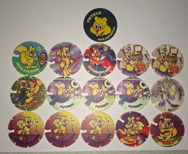 Lote tazos fritex friteco nos esportes