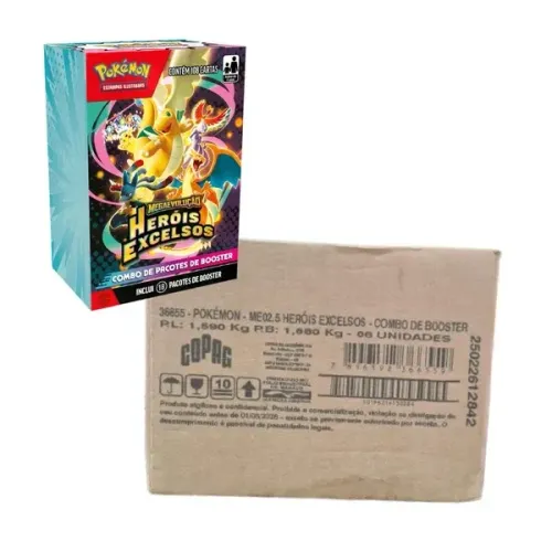 Case Lacrada combo de booster Herois Excelsos 6 unidades combo de booster