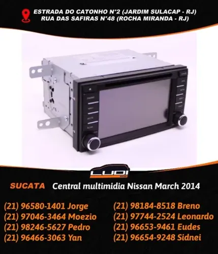 Central multimidia Nissan March 2014