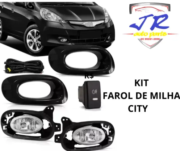 Kit Farol de Milha City 2015 2016 Auxiliar Neblina