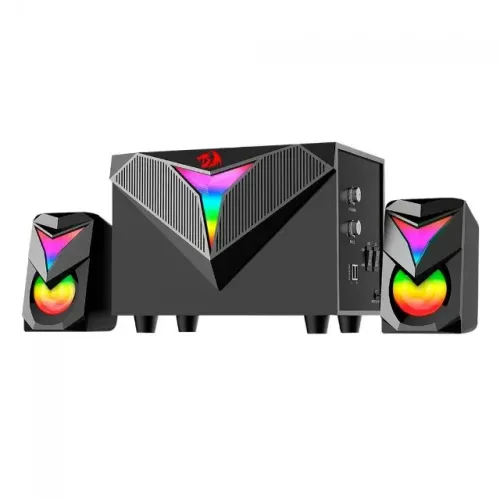 Subwoofer Gamer Redragon Toccata GS700 15W, RGB, Stereo 2.0, 3.5mm, Bass - WZetta