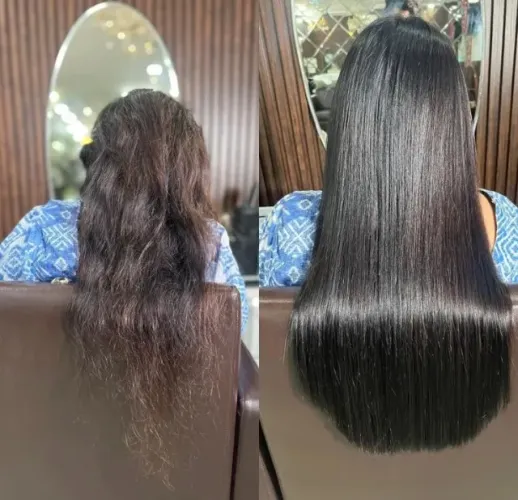 cabelo humano de 55cm liso castanho medio virgem
