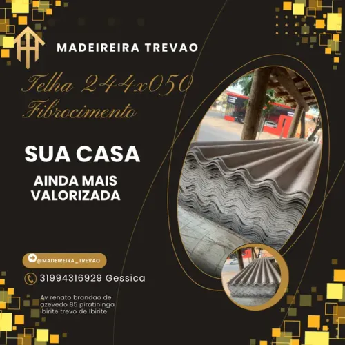 Telha 244x050 precon fibrocimento