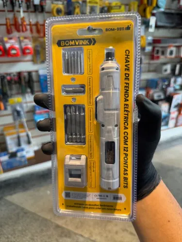 Chave de Fenda Elétrica com 12 Ponteiras