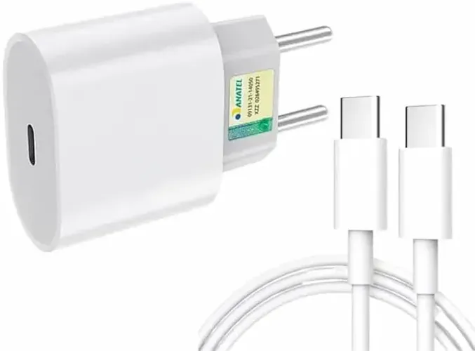 Fonte Carregador com Cabo Tipo C Turbo 20W Bivolt novo lacrado